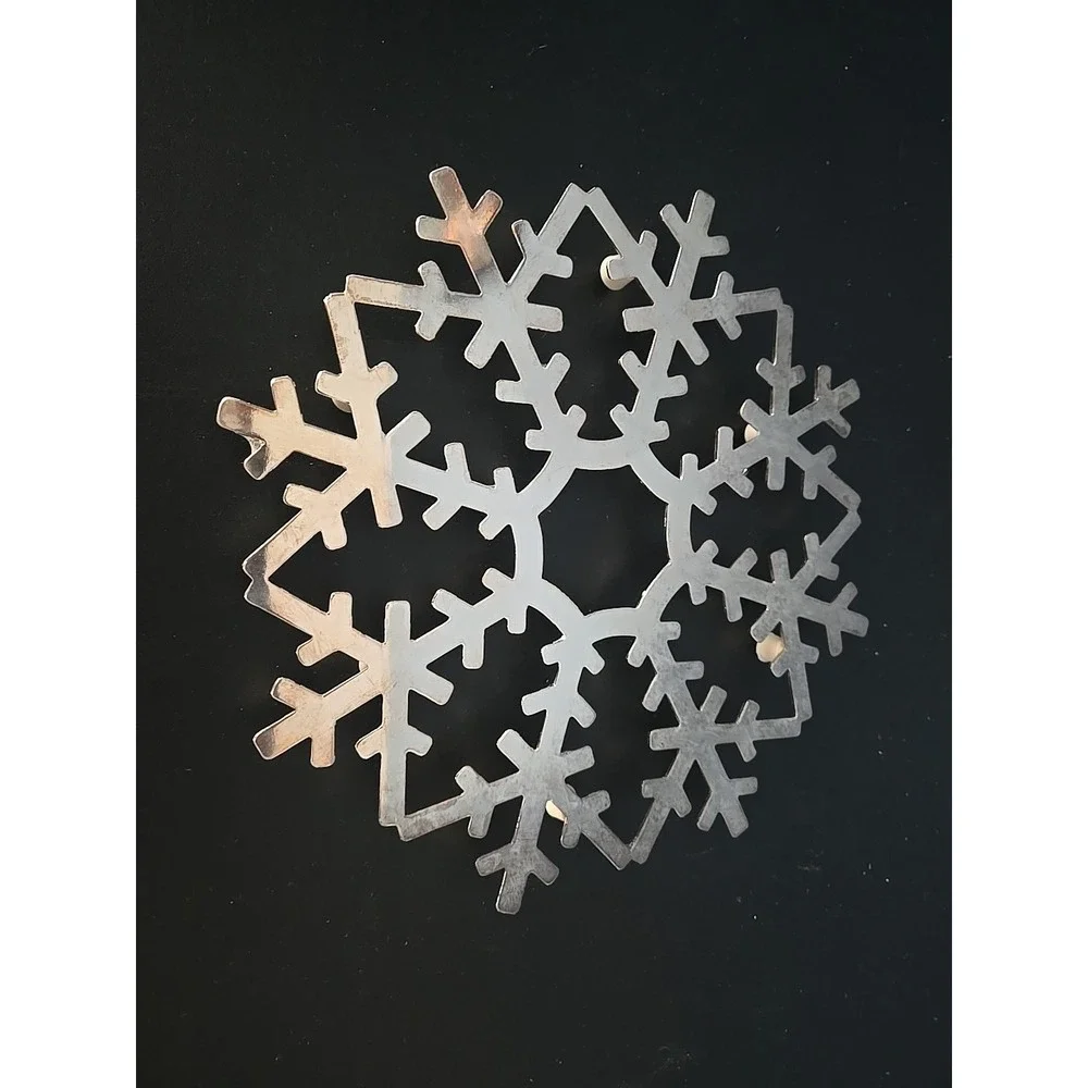 Vintage‎ Leonard Italian Silver Plate Snowflake Trivet Wall Hanging 9